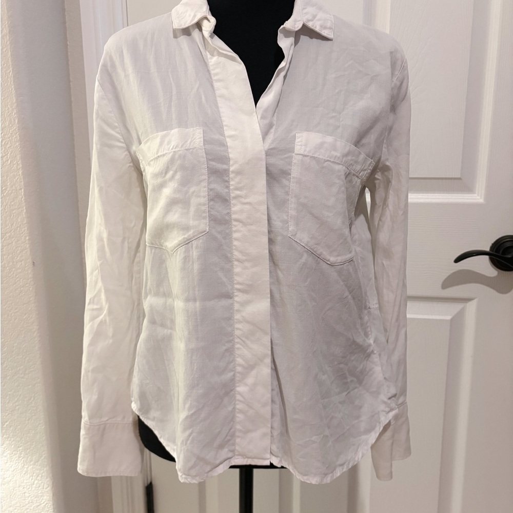 Bella Dahl Split Back Button Down White Size XS - image 4